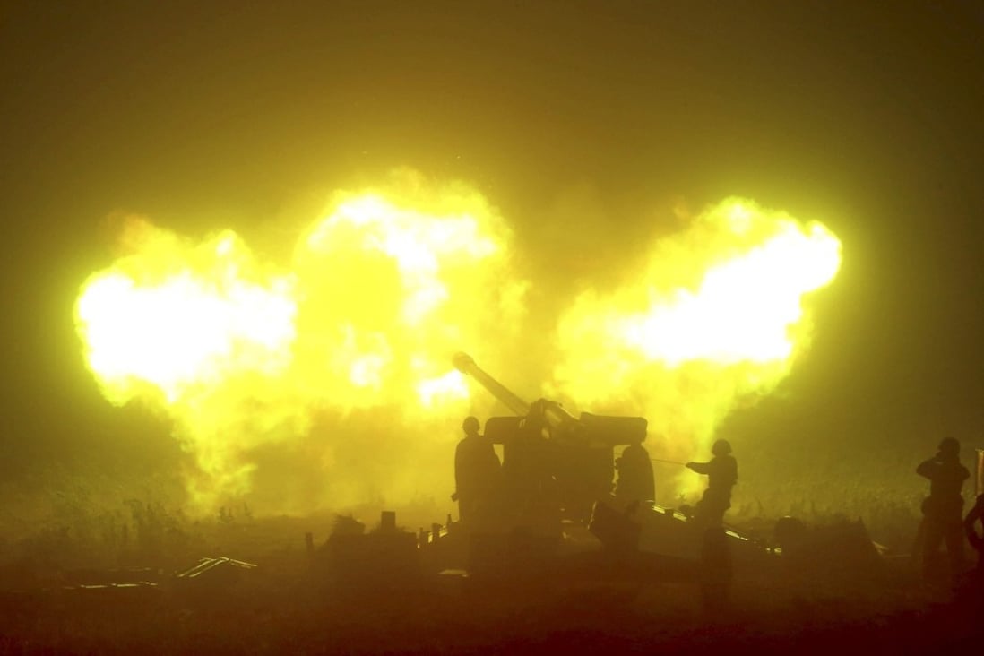 North Korean ground artillery during a night drill. File photo: Reuters