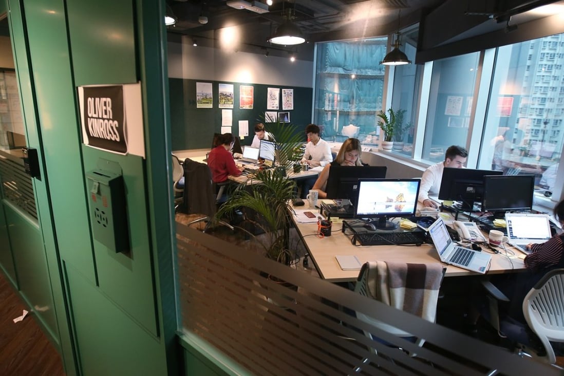Some of Hong Kong’s top developers like Swire Properties have entered the co-working space. The company operates a co-working brand called blueprint at Taikoo Place in Quarry Bay. Photo: David Wong