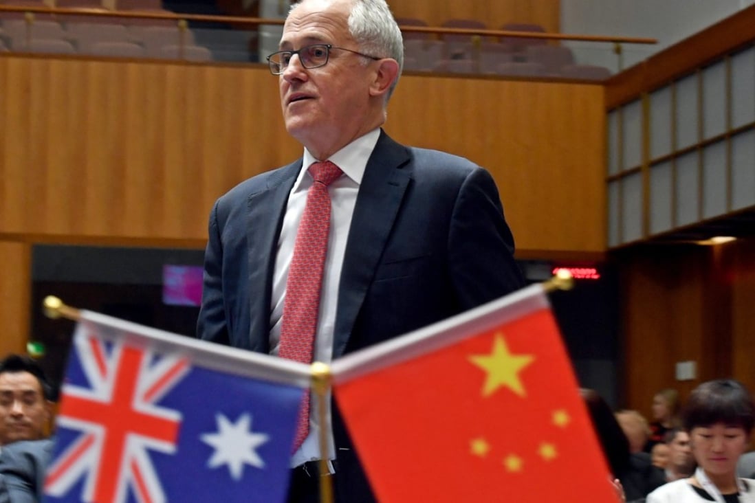 Australian Prime Minister Malcolm Turnbull attends an Australia China Business Council (ACBC), 2018 Canberra Networking Day event at Parliament House in Canberra. Photo: EPA