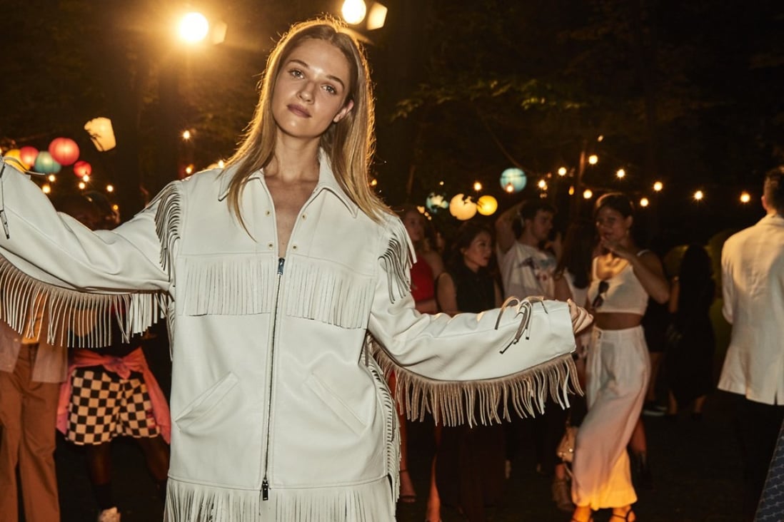 A model displays a look from Stella McCartney’s spring collection at the after party.
