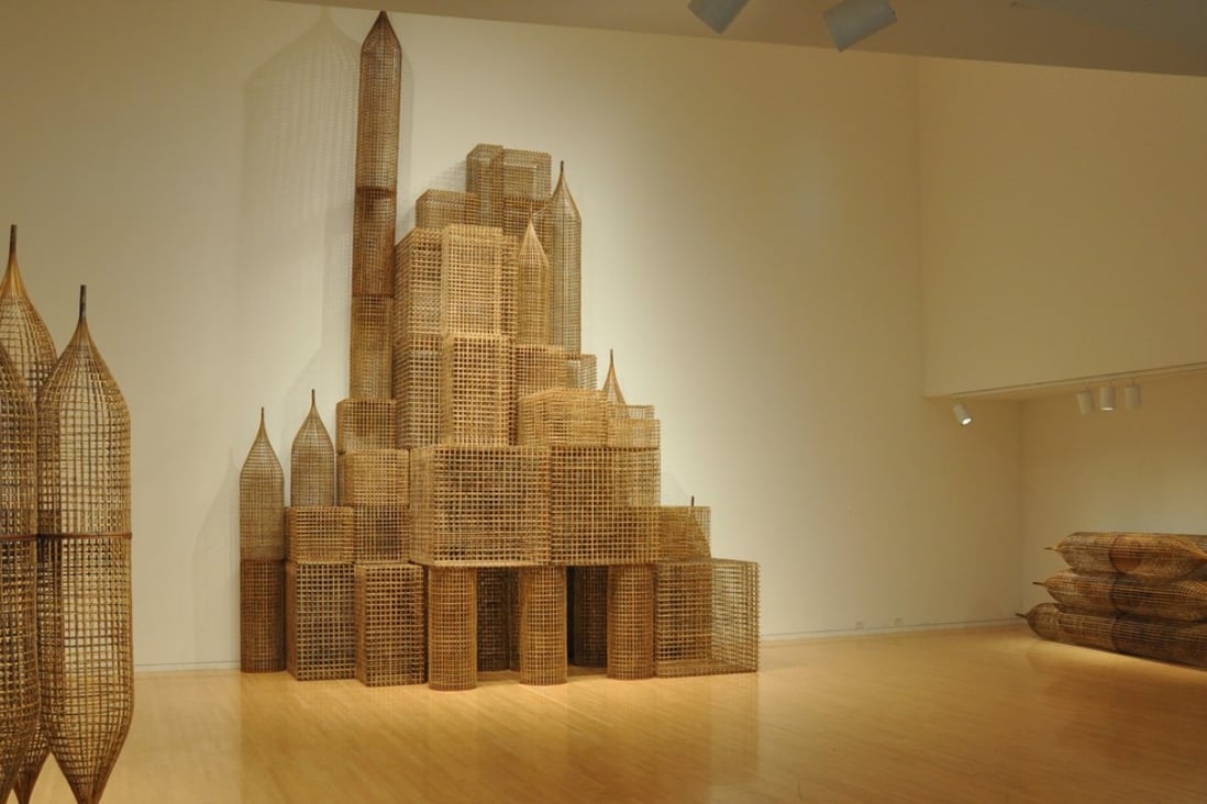 Cambodian artist Sopheap Pich’s artwork Compound (2011), featured in the exhibition In Search of Southeast Asia through the M+ Collections at the M+ Pavilion in Hong Kong’s West Kowloon Cultural District. Photo: Courtesy of M+