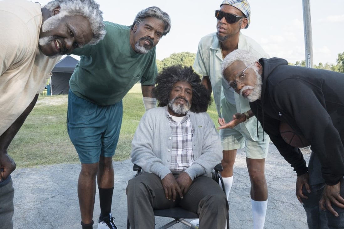 From left: Shaquille O'Neal, Chris Webber, Nate Robinson, Reggie Miller and Kyrie Irving in Uncle Drew (category IIA). Directed by Charles Stone III, the film co-stars ‘Lil Rel’ Howery. Photo: Lionsgate