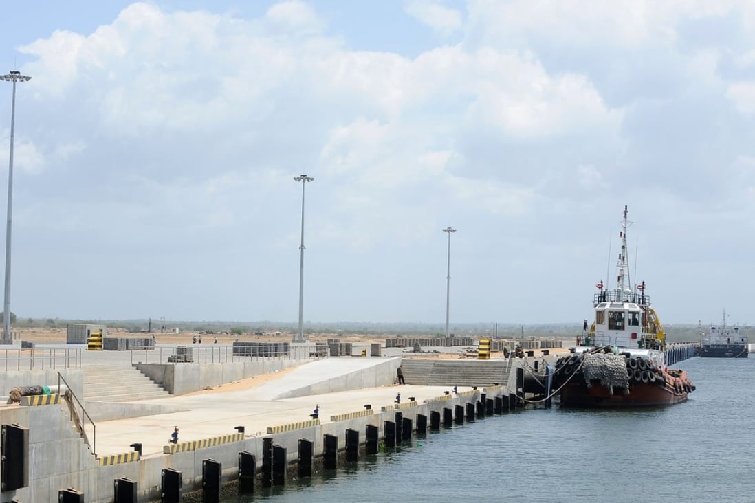 The deep-sea port of Hambantota in Sri Lanka straddles a major east-west shipping route. Photo: AFP
