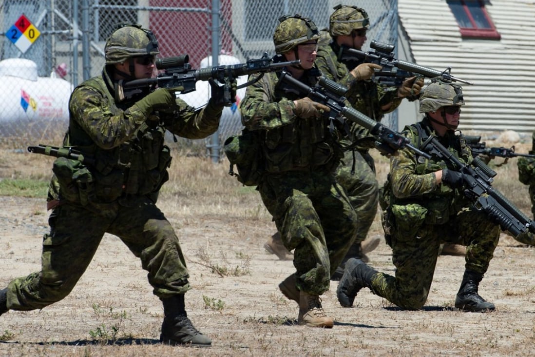 Canadian soldiers prepare for the biennial Rim of the Pacific exercise at Camp Talega, California. Photo: Reuters