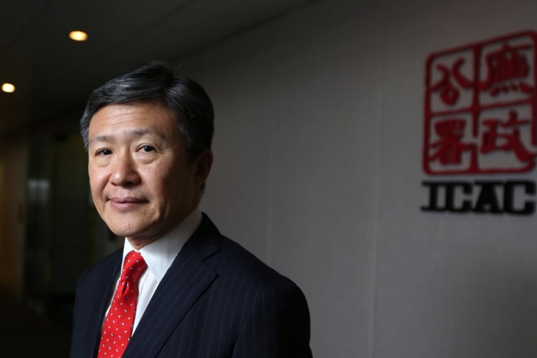 Commissioner Simon Peh at ICAC headquarters. Photo: Xiaomei Chen