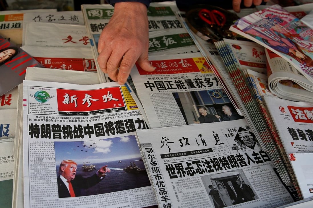 China’s state media has a history of talking up or down the stock markets. Photo: Reuters.