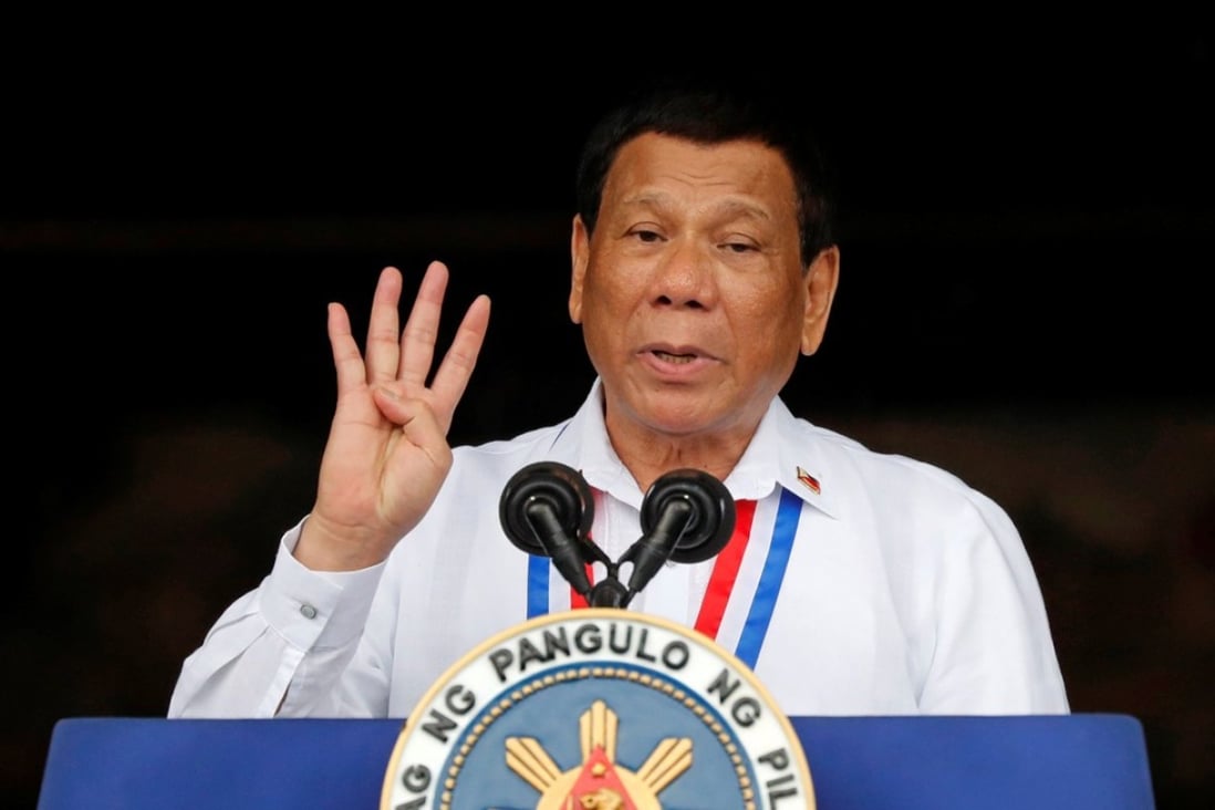President Rodrigo Duterte has rejected suggestions that a recently concluded review of the nation’s charter is meant to prolong his stay beyond his six-year term, which ends in 2022. Photo: Reuters