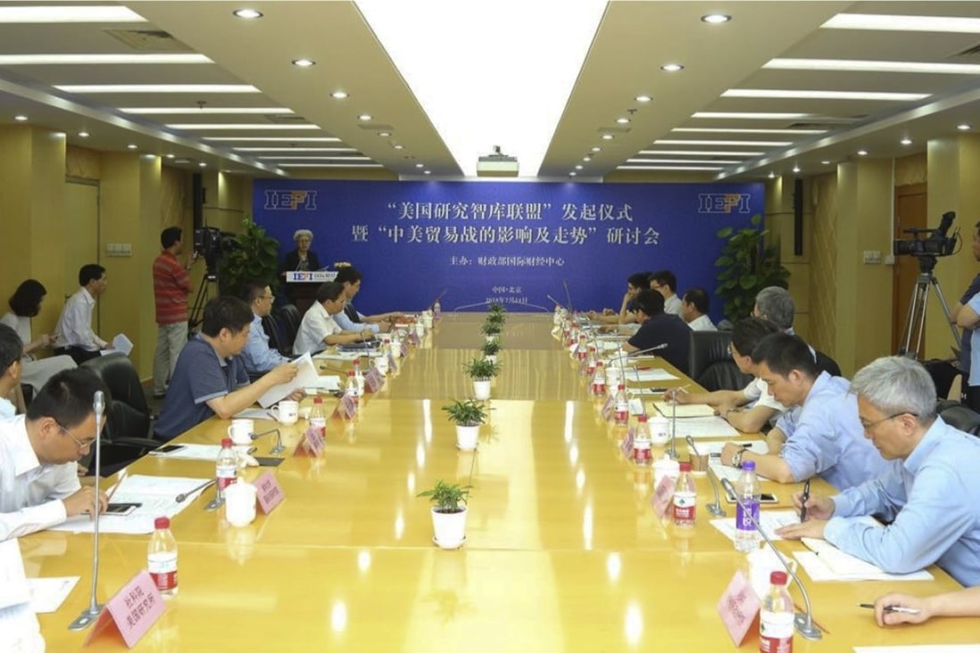 The alliance of 20 top think tanks shows that China is trying to have a better understanding of the Trump administration and the ongoing trade war with the US. Photo: iefi.mof.gov.cn