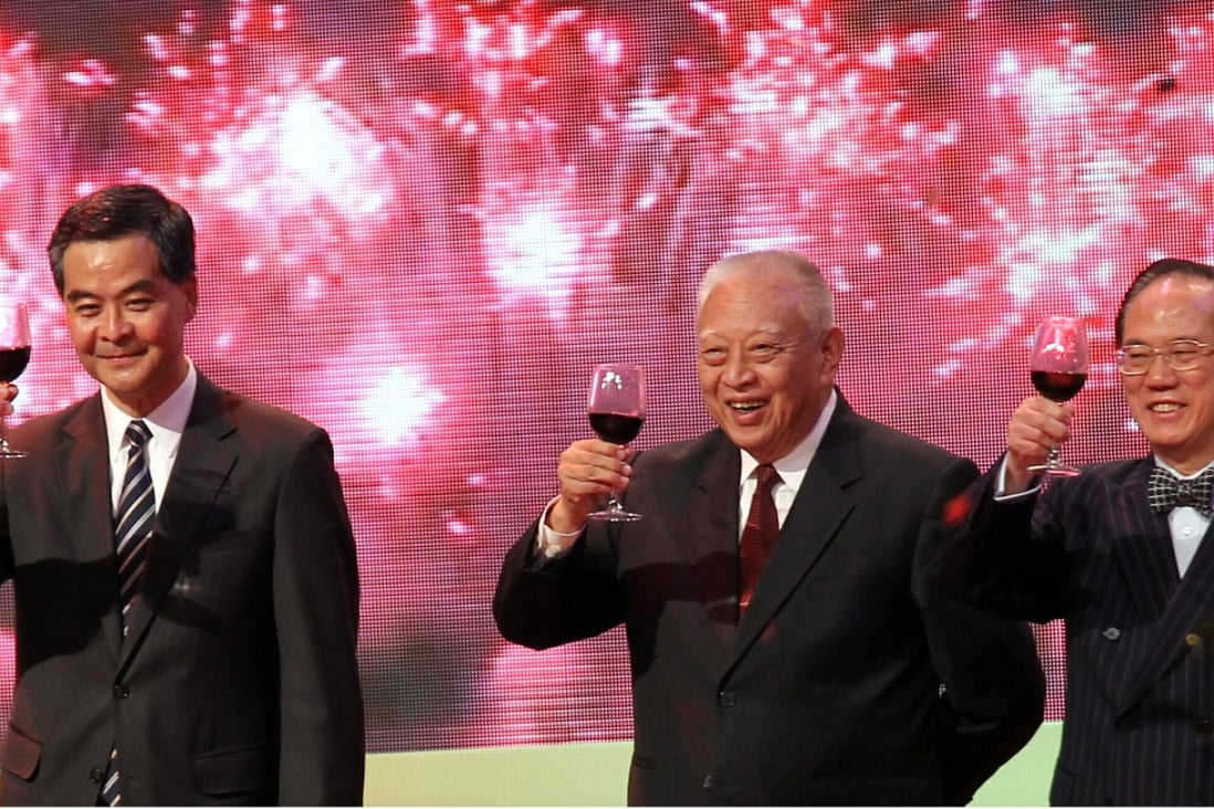 (From left) Former Hong Kong chief executives Leung Chun-ying and his predecessors Tung Chee-hwa and Donald Tsang. Photo: Dickson Lee
