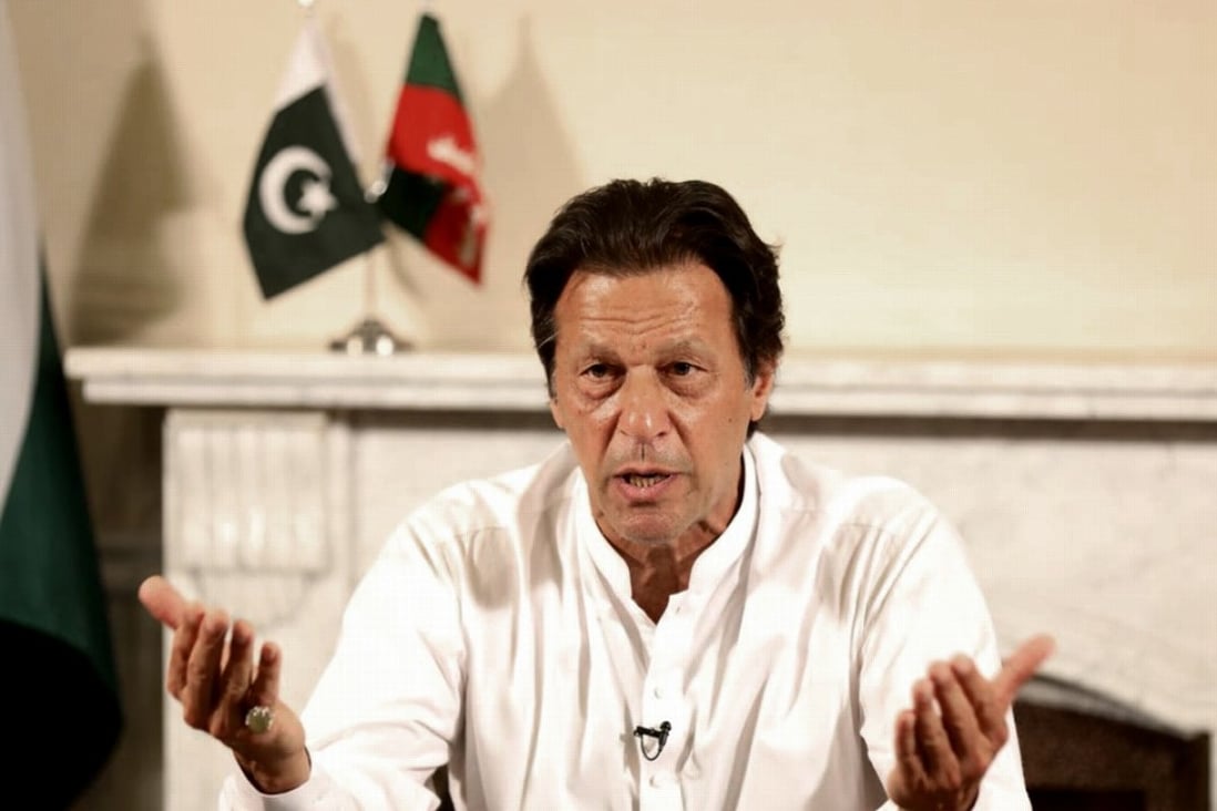 Imran Khan has led protests against aspects of the China Pakistan Economic Corridor, but stressed his target was his rival Nawaz Sharif and not China. Photo: AP