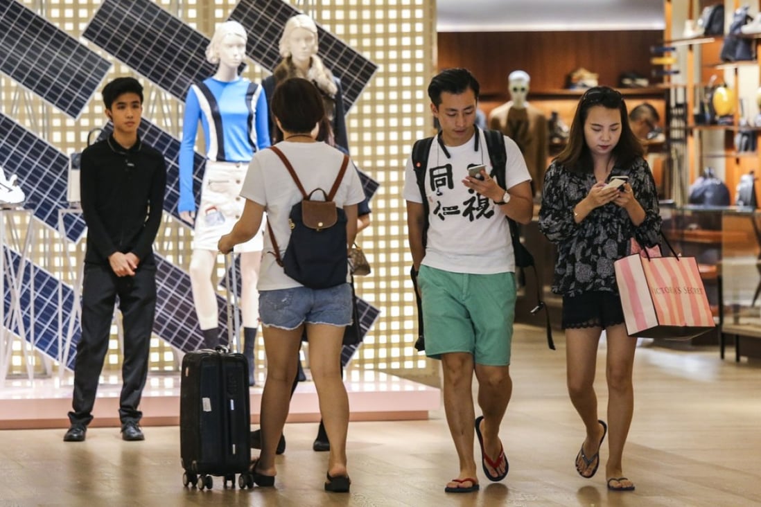 A mall in Hong Kong. The increasing presence of mainland China retailers and brands is expected to provide long-term support to retail rents in the city. Photo: Dickson Lee