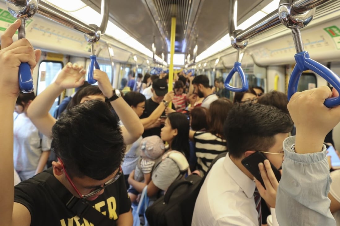 Morning commute on the MTR. Photo: Winson Wong