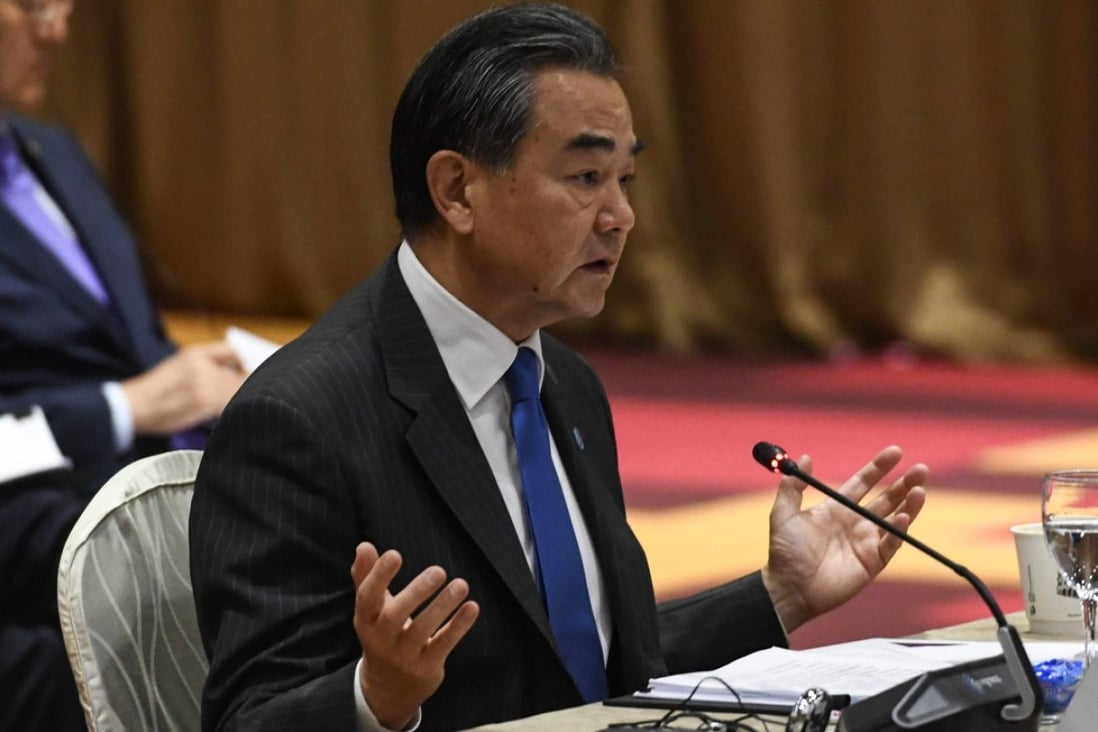 Chinese Foreign Minister Wang Yi said the US had been “trying to stir up trouble” in the region. Photo: AFP