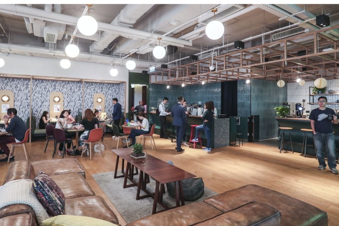 An interior view of WeWork’s co-work space in Causeway Bay. Photo: Jonathan Wong