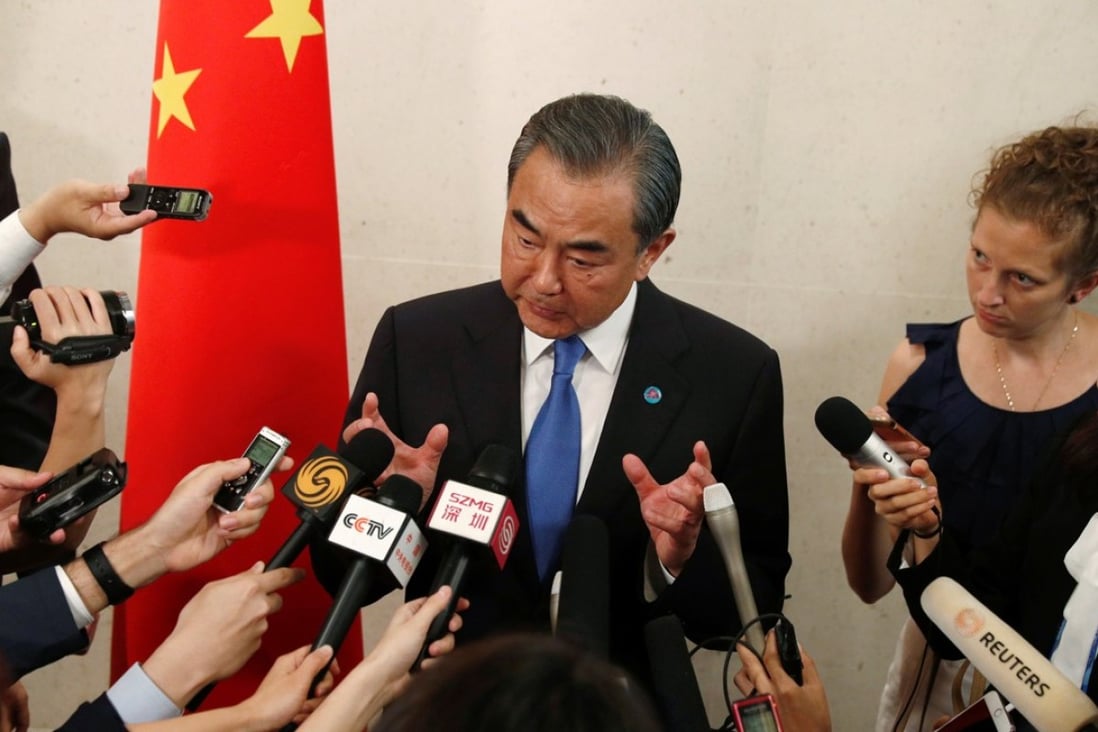 Chinese Foreign Minister Wang Yi says the draft code of conduct is a new and important step. Photo: Reuters