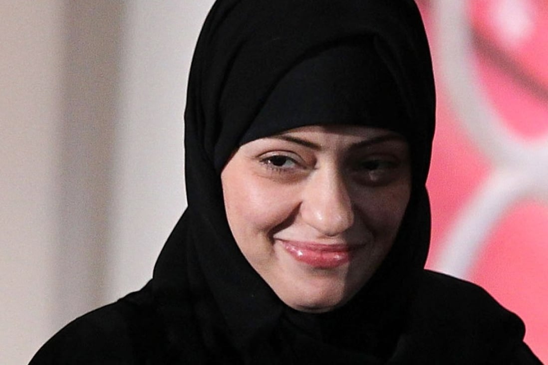 In this file photo taken on March 8, 2012, political activist Samar Badawi of Saudi Arabia is presented with an International Women of Courage Award in Washington. Ottawa’s call for Saudi Arabia to free Badawi from detention has sparked a diplomatic storm. Photo: Agence France-Presse