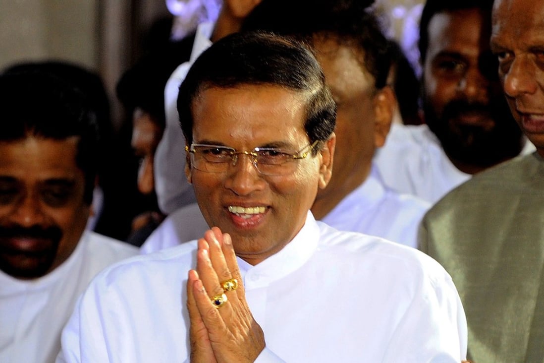 Sri Lankan President Maithripala Sirisena is seen on January 9, 2015. Photo: AFP
