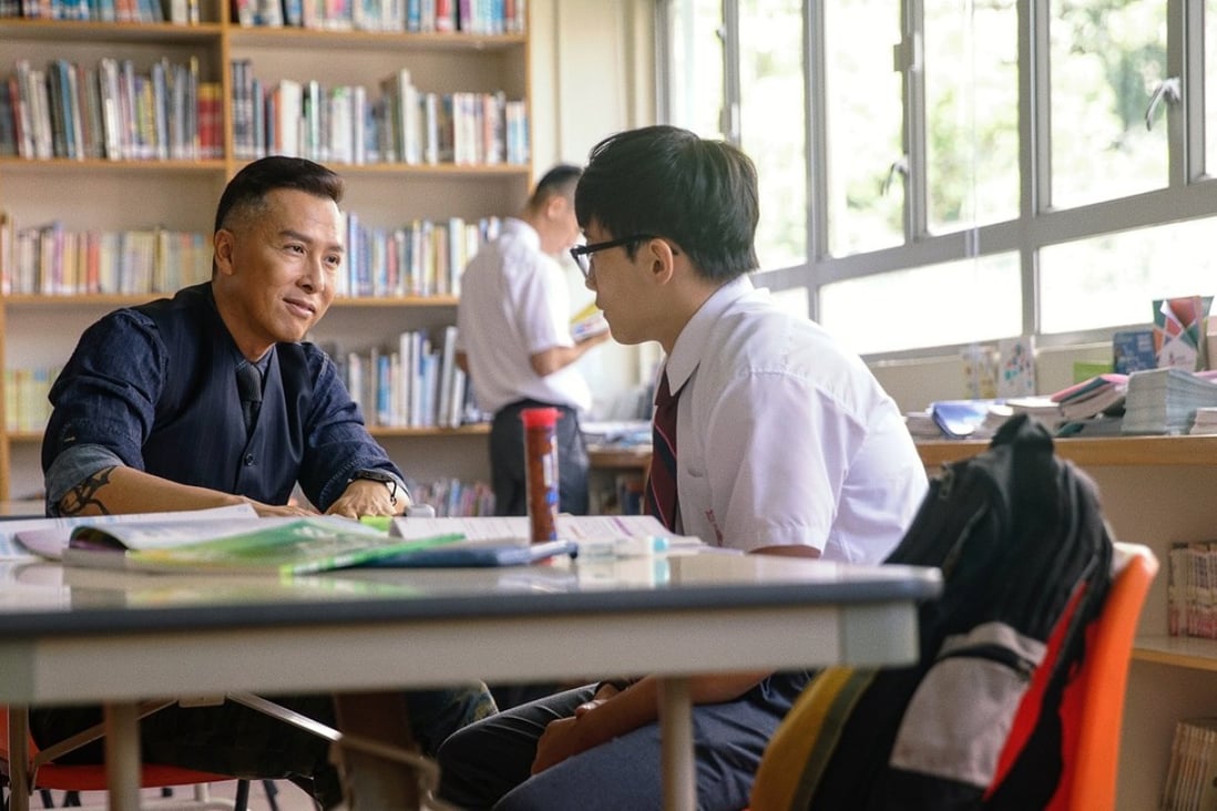Donnie Yen (left) plays a secondary schoolteacher in the film Big Brother (Category IIB; Cantonese and English), directed by Kam Ka-wai.