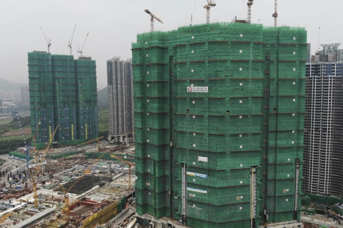 Nan Fung’s LP6 (centre in green) residential project under development at Lohas Park in Tseung Kwan O. Photo: Roy Issa
