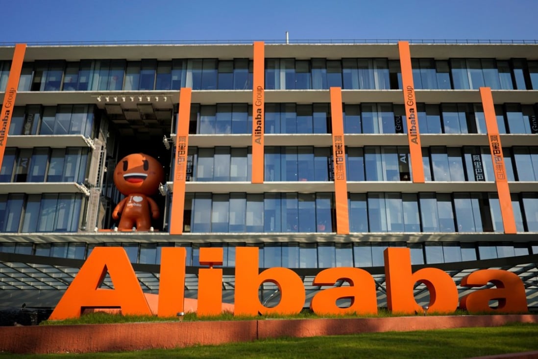 The logo of Alibaba Group Holding is seen at the company's headquarters in Hangzhou. Photo: Reuters