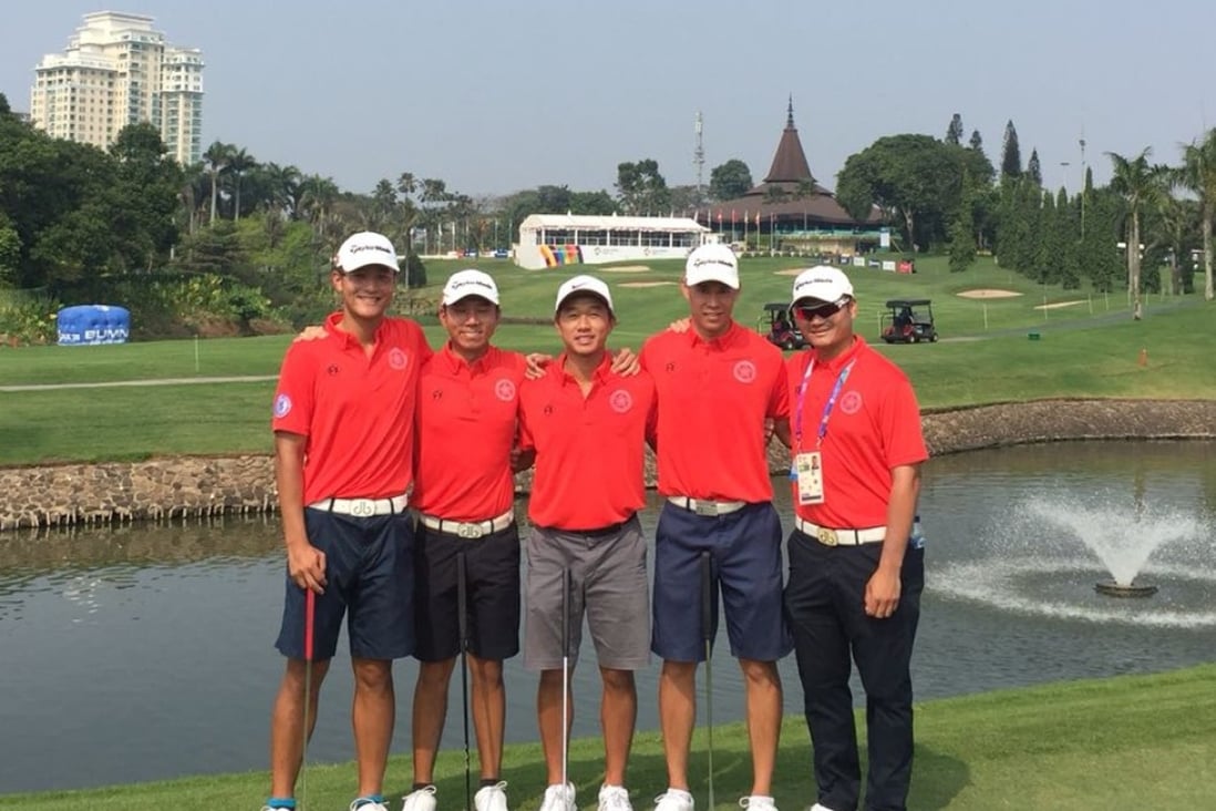 Hong Kong’s Asian Games men’s golf squad. Photo: HKGA
