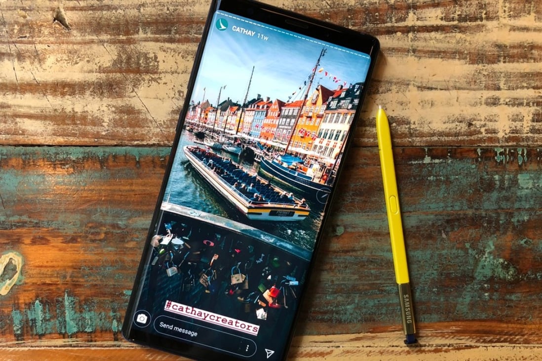The Samsung Galaxy Note 9 with its 6.4-inch curved Super AMOLED display and S Pen stylus which now has Bluetooth functionality. Photo: Ben Sin