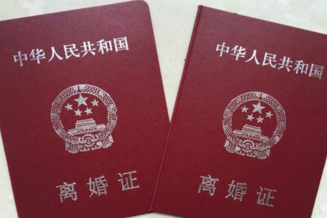 Chinese divorce certificates. Photo: Handout