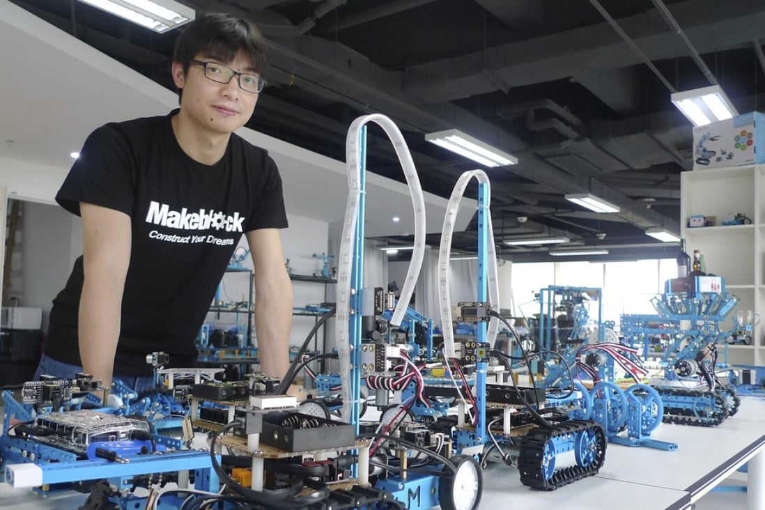 Jasen Wang, founder of Shenzhen educational robot company Makeblock. Photo: AP