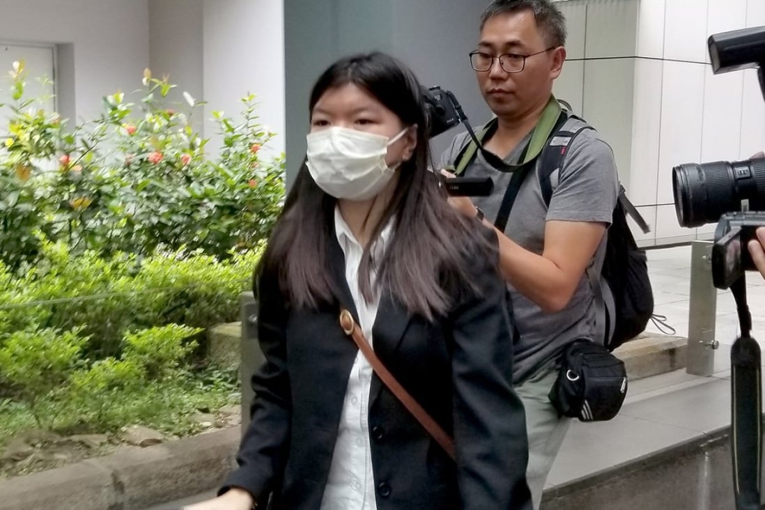 Khaw May Ling leaves the High Court after testifying in the murder trial of her father Khaw Kim Sun. Photo: Chris Lau