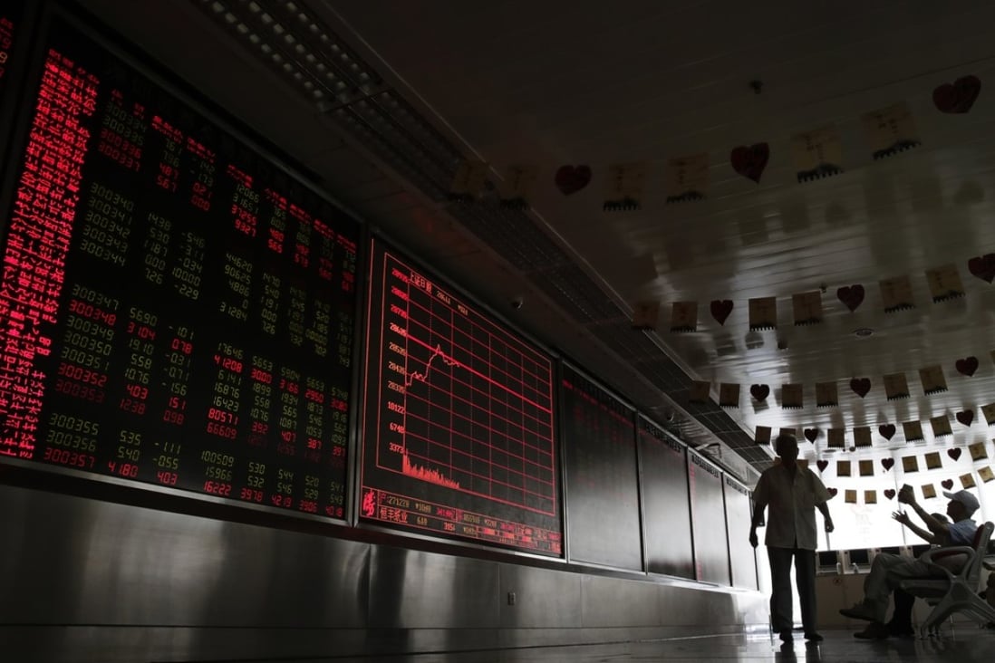 A brokerage in Beijing. Shanghai’s reign as the world’s worst-performing stock market may continue as a number of shares are trading well below their value. Photo: AP