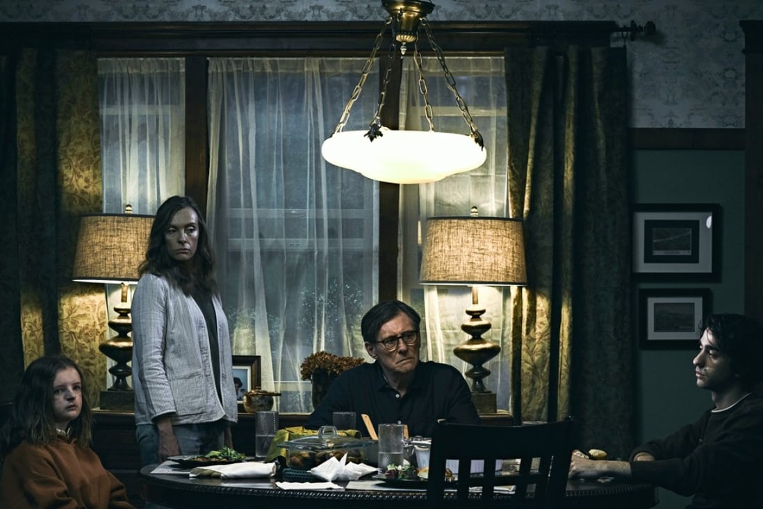 (From left) Milly Shapiro, Toni Collette, Gabriel Byrne and Alex Wolff in Hereditary.