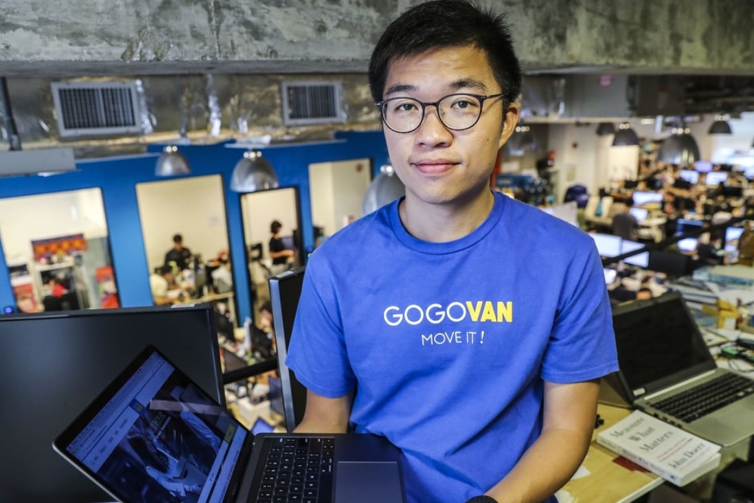 Steven Lam Hoi-yuen, co-founder and chief executive of Hong Kong logistics company GoGoVan, aims to create China’s largest online platform in the intra-city logistics and freight business. Photo: Edward Wong