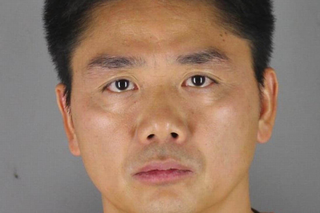This mugshot provided by the Hennepin County Sheriff’s Office shows Chinese billionaire Richard Liu Qiangdong,who was arrested in Minneapolis. Photo: Hennepin County Sheriff’s Office via AP