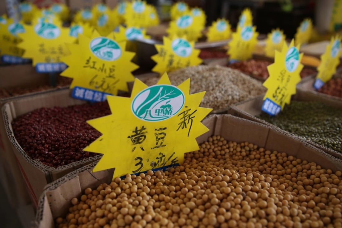 China imported 9.15 million tonnes of soybeans in August, up 14 per cent from July. Photo: EPA-EFE
