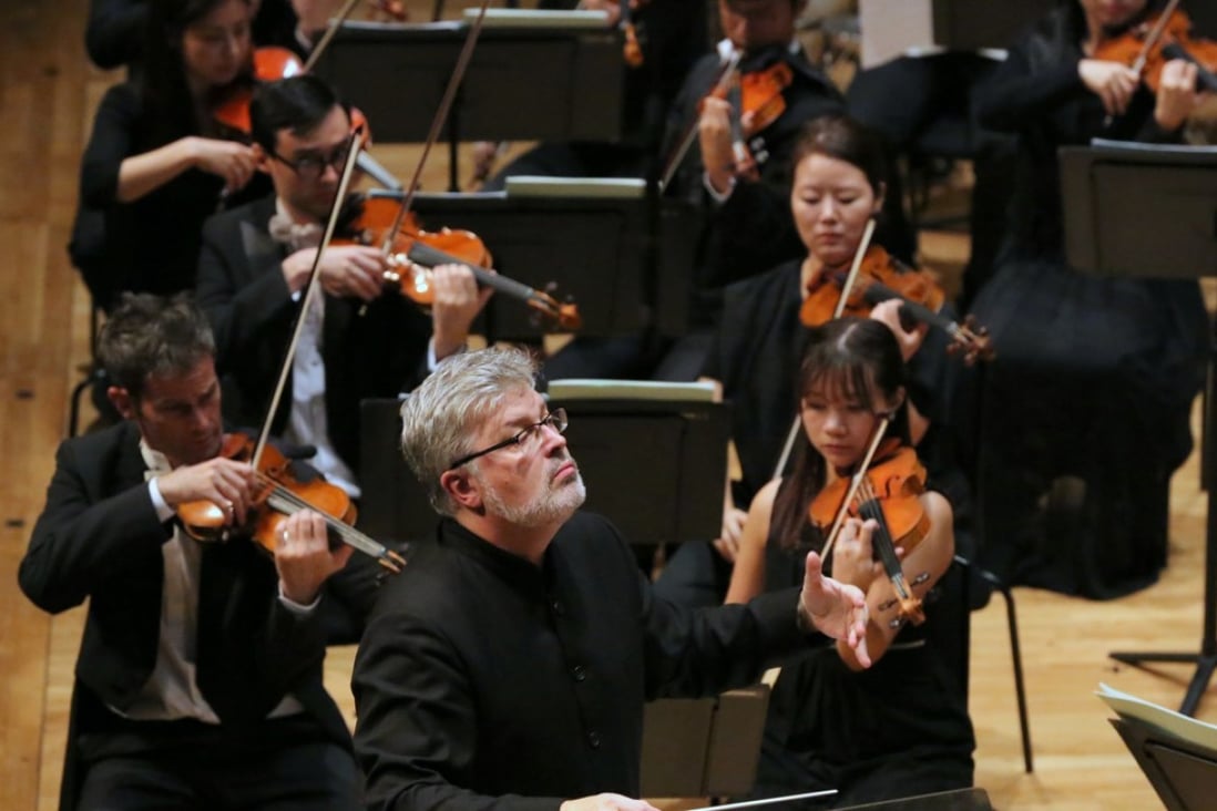 Composer James MacMillan conducts the Hong Kong Sinfonietta. Photo: courtesy of the Hong Kong Sinfonietta