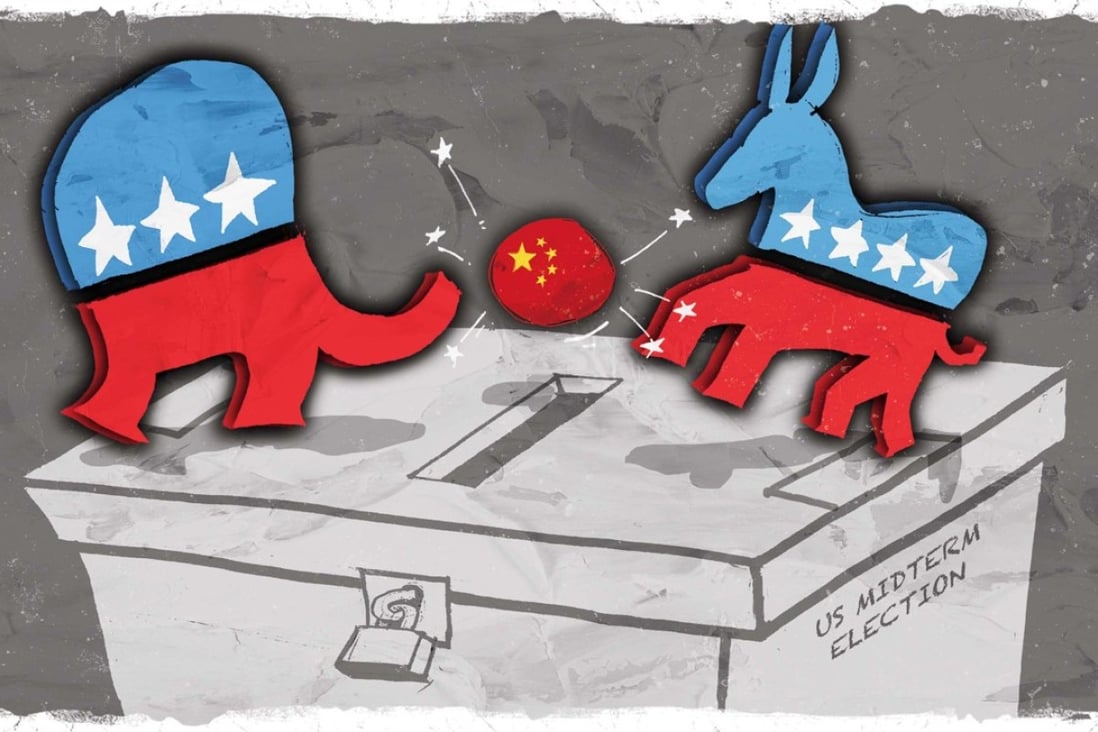 China worries that it could become collateral damage in the partisan struggle as November’s midterm elections in the United States loom. Illustration: SCMP
