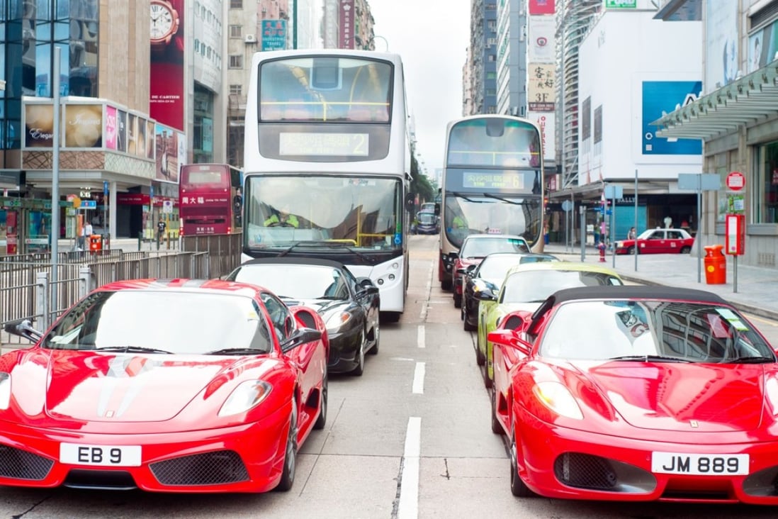 In a city with 93 US dollar billionaires and a million US dollar millionaires, are Ferraris still status symbols? Some 39 were registered in 2017 alone. Photo: Alamy  
