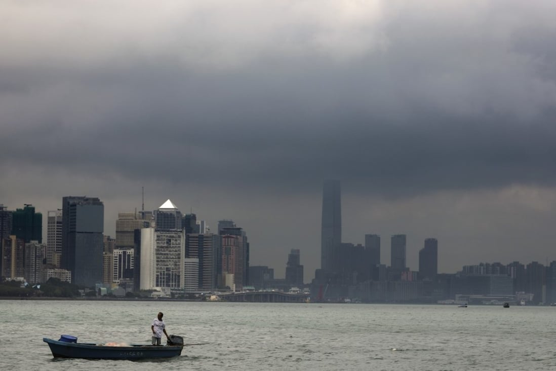 Dark clouds gather on the horizon as the city prepares for the arrival of Super Typhoon Mangkhut. Photo: Sam Tsang