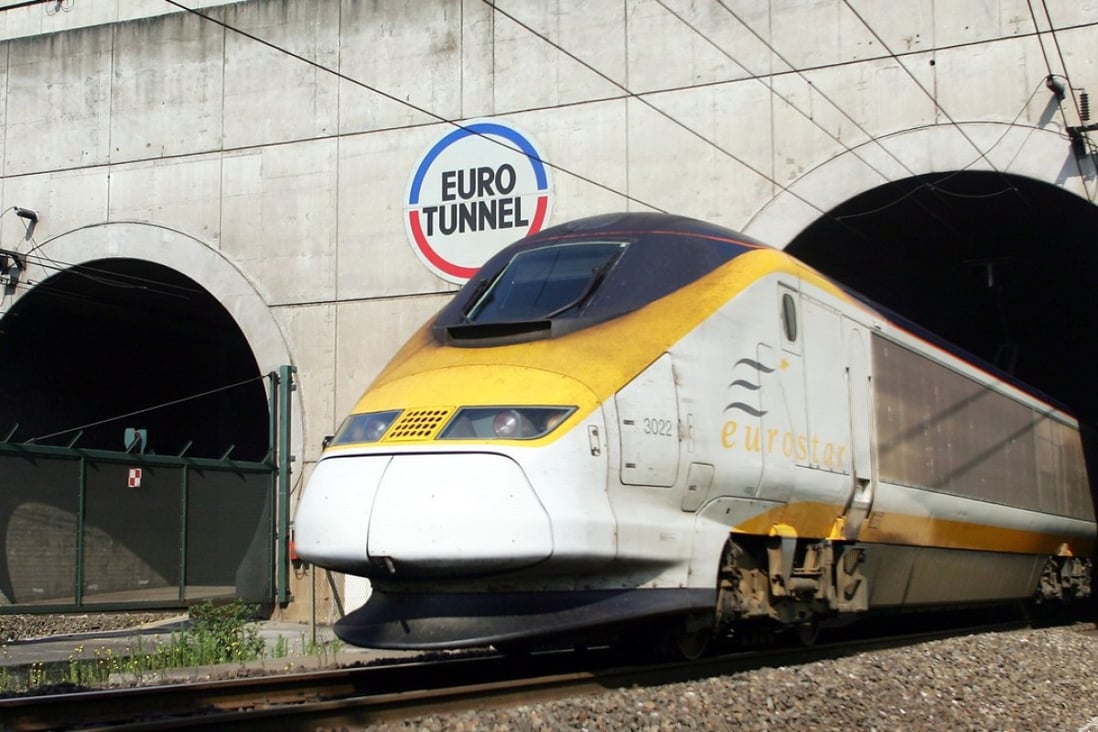 File photo of a Eurostar train emerging from the Eurotunnel in Coquelles, northern France. Photo: AFP