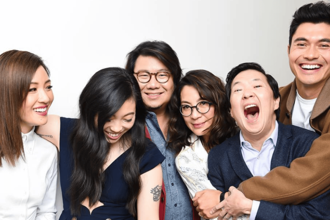 The happy cast of ‘Crazy Rich Asians’: (from left) Constance Wu, Awkwafina, author Kevin Kwan, Michelle Yeoh, Ken Jeong and Henry Golding. Photo: Griff Lipson’s Instagram