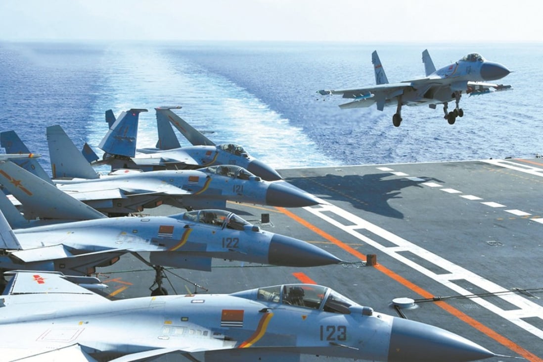 The Chinese navy has begun a nationwide scouting programme for candidates to become pilots of its carrier-based J-15 fighter jets. Photo: navy.81.cn