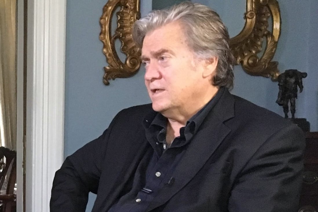 Former White House chief strategist Steve Bannon says US President Donald Trump will not back down in the trade war with China. Photo: Handout