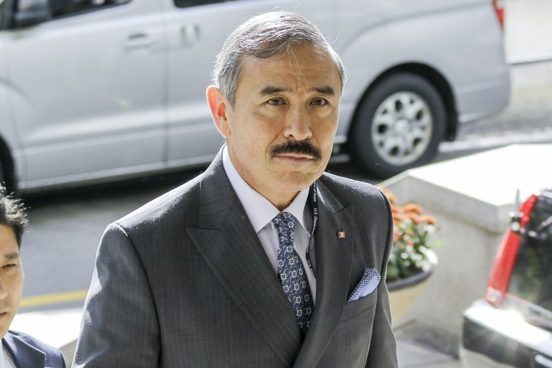 Harry Harris, the ambassador to South Korea, at the Ministry of Foreign Affair in Seoul on September 11, 2018. Photo: Alamy Live News