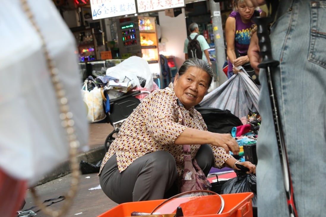 Hung, 66, plies her trade in Sham Shui Po, a popular ground for ‘street stall grannies’. Photo: K. Y. Cheng