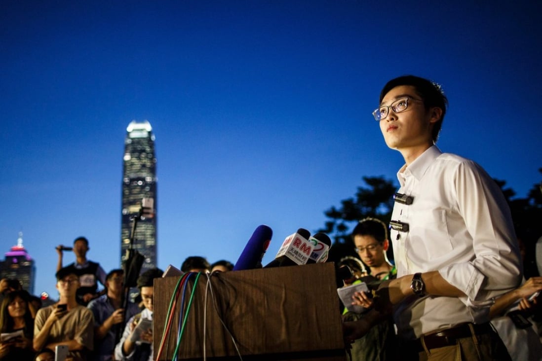 Andy Chan, leader of the banned pro-independence Hong Kong National Party. Photo: AFP Photo