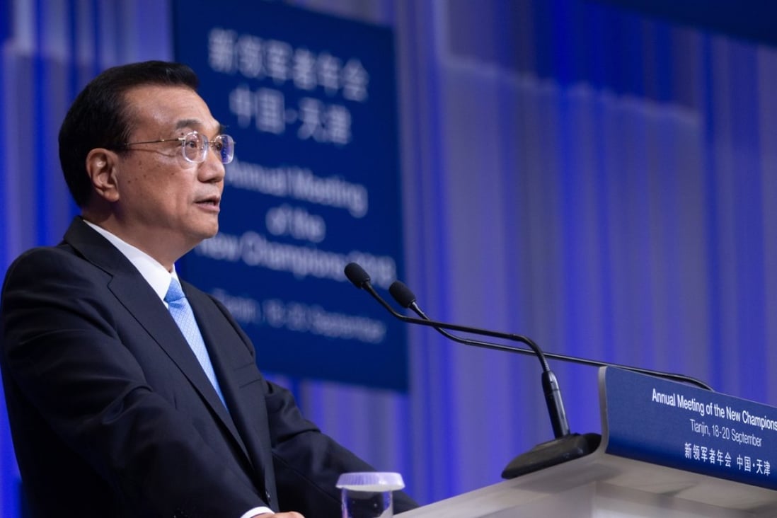 Premier Li Keqiang said China was “making preparations” for full foreign ownership of financial firms. Photo: EPA-EFE