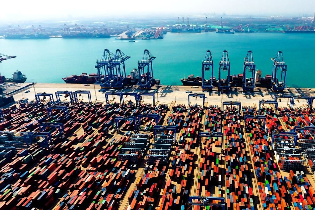 Containers sit in Qingdao, Shandong province, China. Donald Trump has taken the trade war with China to a whole new level, with additional tariffs on US$200 billion in Chinese goods. Photo: Xinhua