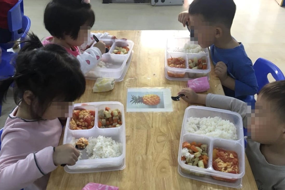 Until the food safety issue in an east China province is resolved, children will be served boxed meals from an external supplier, an education official said. Photo: Handout
