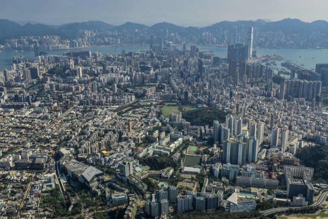 Aerial view of Hong Kong's Kowloon Peninsula. 21SEP18 SCMP / Roy Issa