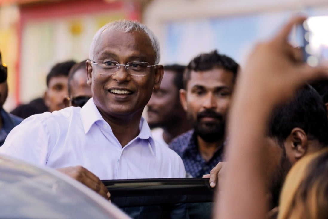 Maldivian president-elect Ibrahim Mohamed Solih on September 24, the day after the election. Photo: Reuters